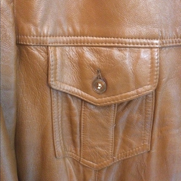 EUC 46 Chest Mac Mor Tan Leather leather coat - Picture 6 of 9